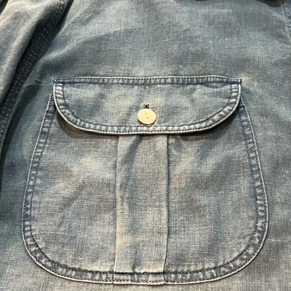 Ralph Lauren RRL Double RL L/S Work Shirt (Blue) - Picture 2 of 5